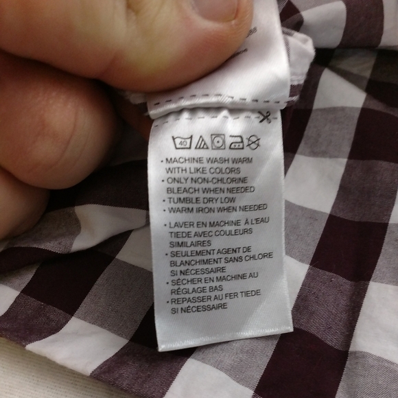 True Nation Mens Brown and white Plaid Button Down Big and Tall Size 4XL - Picture 9 of 9